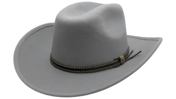 Westernhut Montana in Graumit Bridée-Krempe und Lederhutband|||||||||||||||||||||||||||||||||||||||||||