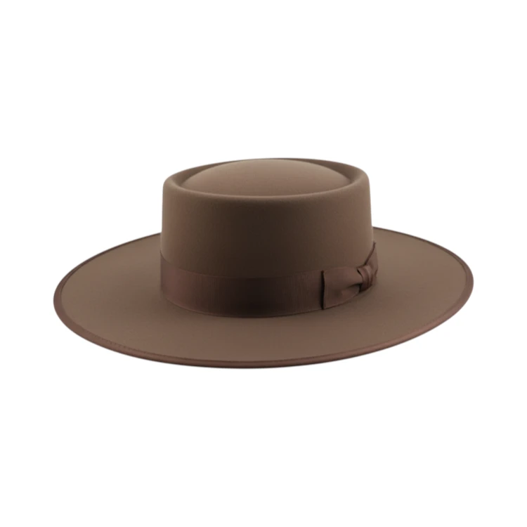 Santa Fe Westernhut aus feinstem Biberfilz in Ocker mit Rebsband und seitlicher Masche