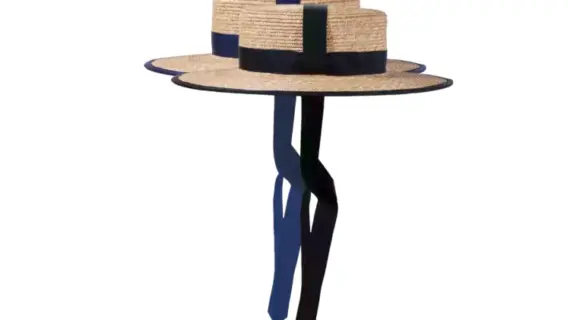 Strohhut Canotier Venezia mit schwarzem oder marineblauem Rebsband|Strohhut Canotier Venezia mit schwarzem oder marineblauem Rebsband|Strohhut Canotier Venezia mit schwarzem oder marineblauem Rebsband|||