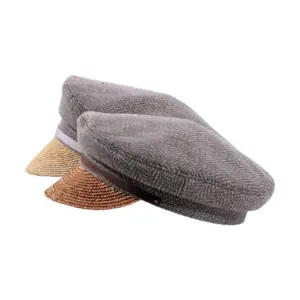 Camaret Mütze aus Virgin Wool mit Strohschild|Camaret Mütze aus Virgin Wool mit Strohschild|Camaret Mütze aus Virgin Wool mit Strohschild|||