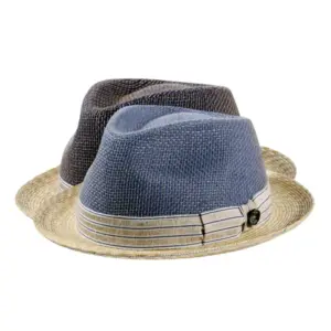 Sommerhut Player "Straw & Cotton Bars"|Sommerhut Player in Marine/Natur|Sommerhut Player in Ciel/Natur