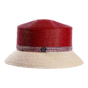Starbright Bucket Damenhut Rot Natur von Risa