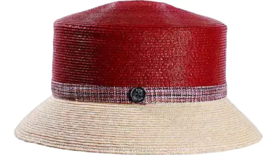 Starbright Bucket Damenhut Rot Natur von Risa