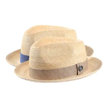 Trilby Straw Addicted Natur mit Leinenhutband von Risa