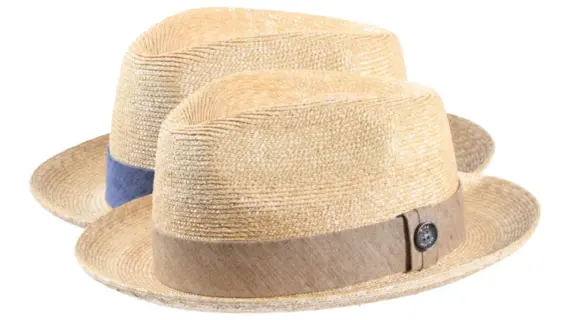 Trilby Straw Addicted Natur mit Leinenhutband von Risa