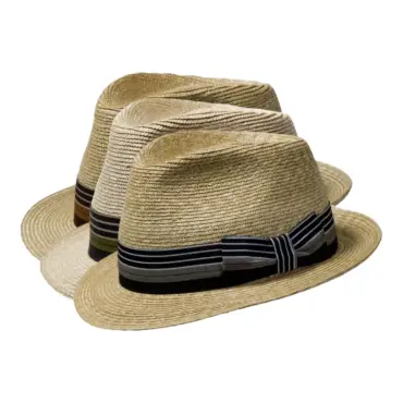 Grün oder Grau|Handgefertigter Strohhut Trilby Freiamt Dottiker aus Naturstroh mit wählbarer Garnitur in Braun