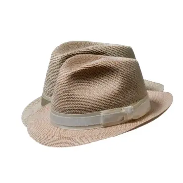Eleganter Trilby Sommerhut aus Paglina/Bast mit zweifarbiger Garnitur|Eleganter Trilby Sommerhut aus Paglina/Bast mit zweifarbiger Garnitur|Eleganter Trilby Sommerhut aus Paglina/Bast mit zweifarbiger Garnitur||||||