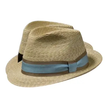 Strohhut Trilby aus Weizenstroh mit gestreiftem Rebsband und Masche|Strohhut Trilby aus Weizenstroh mit gestreiftem Rebsband und Masche|Strohhut Trilby aus Weizenstroh mit gestreiftem Rebsband und Masche|Strohhut Trilby aus Weizenstroh mit gestreiftem Rebsband und Masche|||||