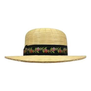 Röhrlihut Freiamt Aristauer aus Weizenstroh mit Blumenband|