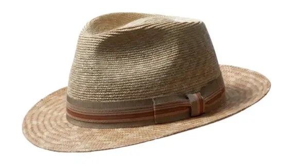 Panama-/Strohhut Freiamt HermetschwilerIn natur mit cognacfarbenem Doppelband|Panama-/Strohhut Freiamt HermetschwilerIn natur mit cognacfarbenem Doppelband|||