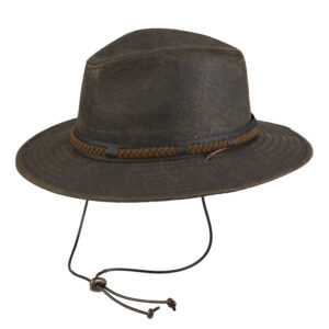 Stoffhut Traveller gewaschene Baumwolle verstellbares Kinnband – hochwertige Kopfbedeckung von Fiebig bei Hut Factory Schweiz