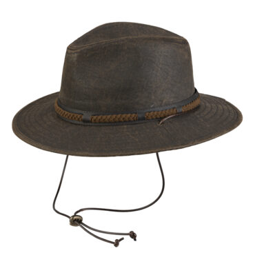 Stoffhut Traveller gewaschene Baumwolle verstellbares Kinnband – hochwertige Kopfbedeckung von Fiebig bei Hut Factory Schweiz