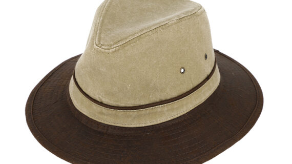Stoffhut Traveller mit Kunstlederkrempe – hochwertige Kopfbedeckung von Fiebig bei Hut Factory Schweiz