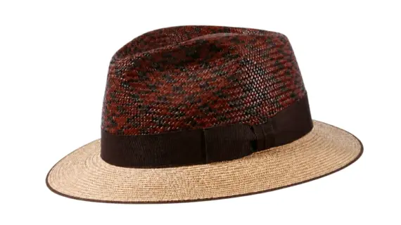 Fedora City Freiamt Benzenschwiler/in Dunkelbraun Hahnentritt mit Natur Hutrand