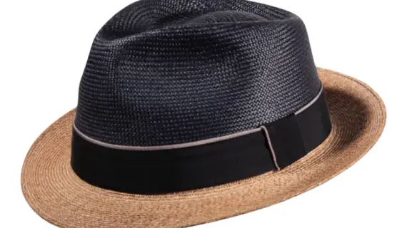 Trilby Panama-Strohhut Freiamt BünzerIn in Marineblau-Natur||||