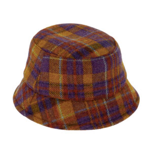 Buckethat Shetlandwolle kariert – hochwertige Kopfbedeckung von Fiebig bei Hut Factory Schweiz