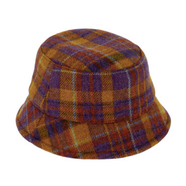 Buckethat Shetlandwolle kariert – hochwertige Kopfbedeckung von Fiebig bei Hut Factory Schweiz