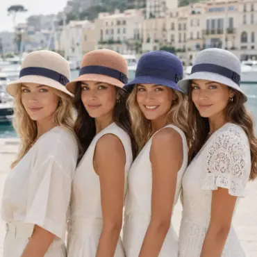 Cloche Hanf soft mit Gimpe von Risa in Nougat aus 100% Hanf