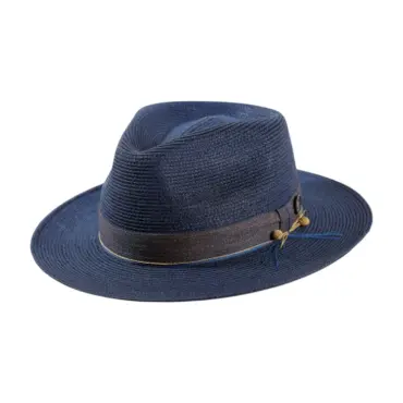 Fedora Hanf authentic in Marineblau und Nougat mit Baumwollgarnitur und 1919 Risa Qualitätsknopf|Fedora Hanf authentic in Marineblau und Nougat mit Baumwollgarnitur und 1919 Risa Qualitätsknopf|Fedora Hanf authentic in Marineblau und Nougat mit Baumwollgarnitur und 1919 Risa Qualitätsknopf