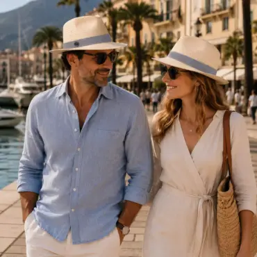 Fedora Hemp Variation aus 100% Hanf in Natur mit Leinenband Ciel