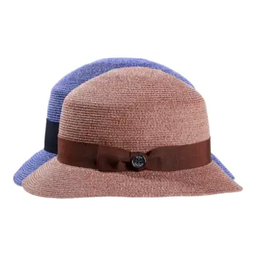 Damen Sommerhut Cloche aus Hanf in Braun oder Jeansblau mit Rollfunktion|Damen Sommerhut Cloche aus Hanf in Braun oder Jeansblau mit Rollfunktion|Damen Sommerhut Cloche aus Hanf in Braun oder Jeansblau mit Rollfunktion|||