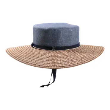 Damen Sommerhut De Lourdes mit Stoffkopf und Hanfrand|Damen Sommerhut De Lourdes mit Stoffkopf und Hanfrand||