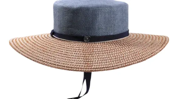 Damen Sommerhut De Lourdes mit Stoffkopf und Hanfrand|Damen Sommerhut De Lourdes mit Stoffkopf und Hanfrand||