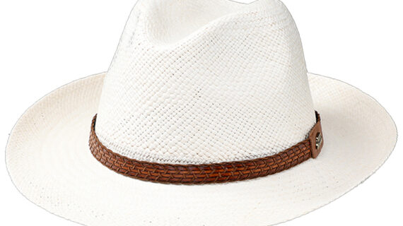 Panamahut Fedora mit Natur-Lederband