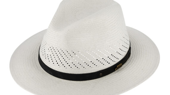 Panamahut Traveller mit Kunstlederband und Luftlöchern