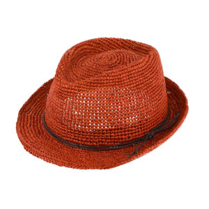 Strohhut Trilby Raffia Crochet