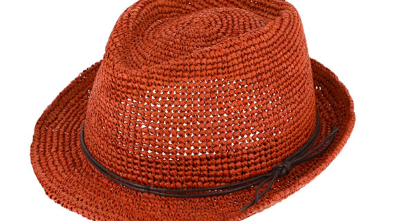 Strohhut Trilby Raffia Crochet
