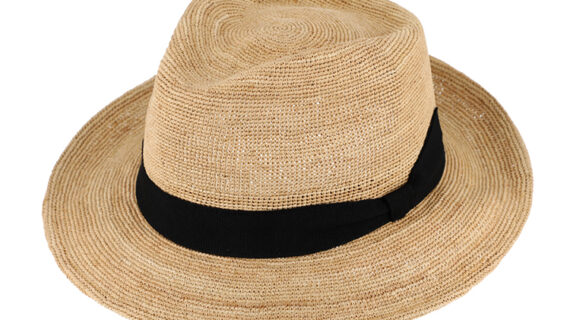 Strohhut Fedora Raffia Band uni