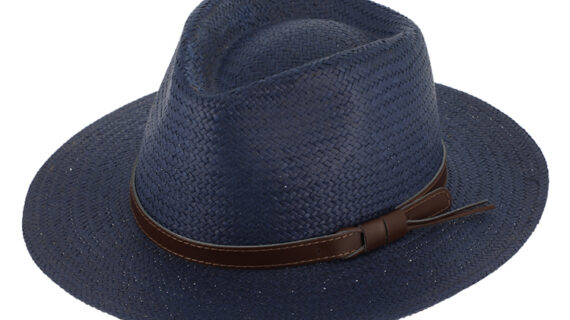 Papierhut Traveller mit Kunstlederband