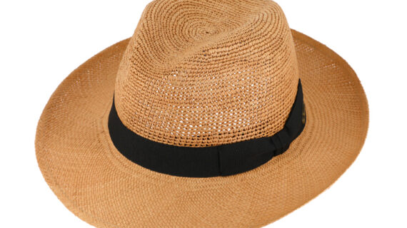 Panamahut Fedora Crochet mit Ripsband uni