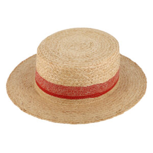 Strohhut Kreissäge Raffia mit farbiger Garnitur