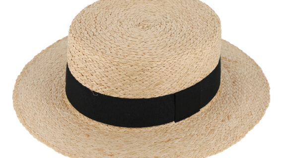 Strohhut Kreissäge Raffia mit Ripsband