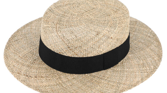 Strohhut Kreissäge Seegras mit Ripsband