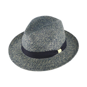 Papierhut Traveller mit Ripsband und PU-Detail