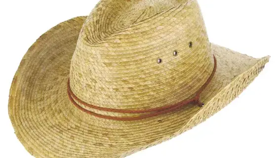 Strohhut Western mit Kinnband UV-Schutz