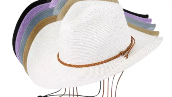 Cowboyhut geflochten mit Kinnband