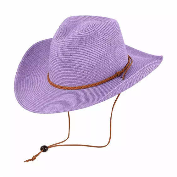 Cowboyhut geflochten mit Kinnband – Bild 3
