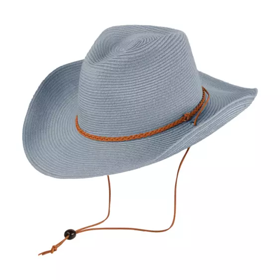 Cowboyhut geflochten mit Kinnband – Bild 4