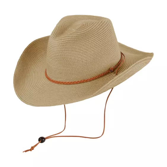 Cowboyhut geflochten mit Kinnband – Bild 5