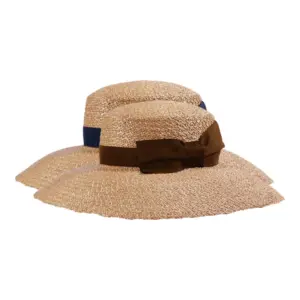Sommerhut Damen aus Florentiner Stroh mit breitem Rand und Rebsband mit Schleife|Sommerhut Damen aus Florentiner Stroh mit breitem Rand und Rebsband mit Schleife|Sommerhut Damen aus Florentiner Stroh mit breitem Rand und Rebsband mit Schleife|||