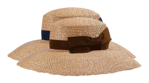 Sommerhut Damen aus Florentiner Stroh mit breitem Rand und Rebsband mit Schleife|Sommerhut Damen aus Florentiner Stroh mit breitem Rand und Rebsband mit Schleife|Sommerhut Damen aus Florentiner Stroh mit breitem Rand und Rebsband mit Schleife|||