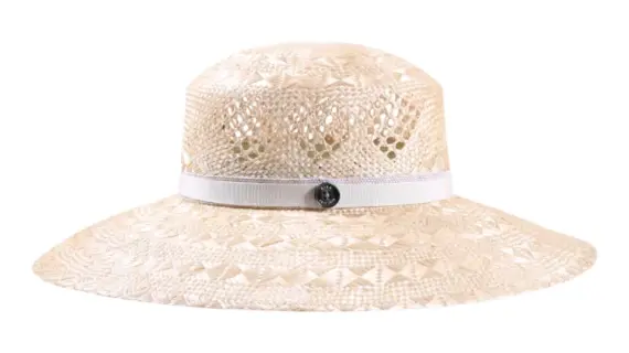 Sommerhut Cloche aus Sisol mit Leinenband in Vanille|
