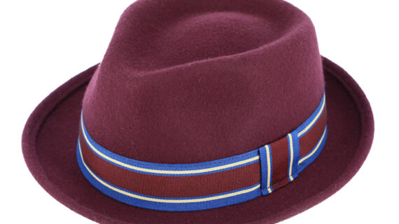 Wollfilzhut Trilby mit gestreifter Ripsband-Garnitur