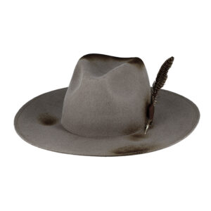 Wollfilzhut burn effect mit Feder