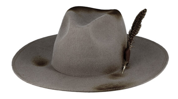 Wollfilzhut burn effect mit Feder