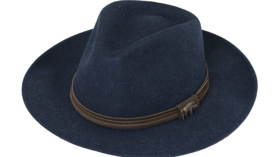 Wollfilzhut Fedora Wildschein Pin melange